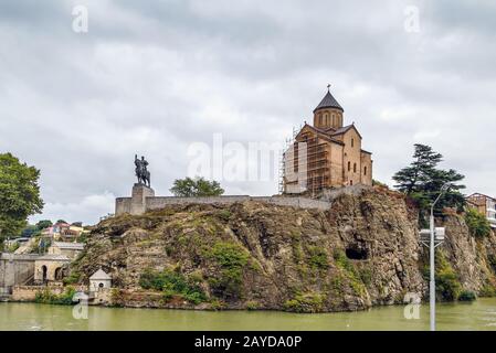 Madonna Metekhi chiesa, Tbilisi, Georgia Foto Stock