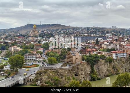 Vista di Tbilisi, Georgia Foto Stock