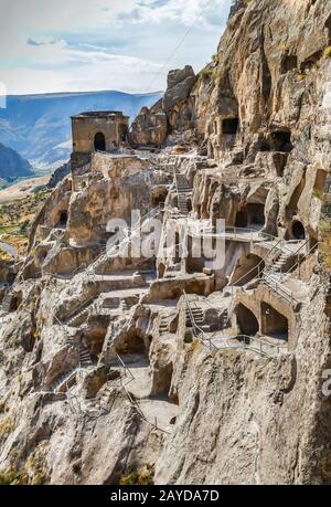 Grotta monastero Vardzia, Georgia Foto Stock