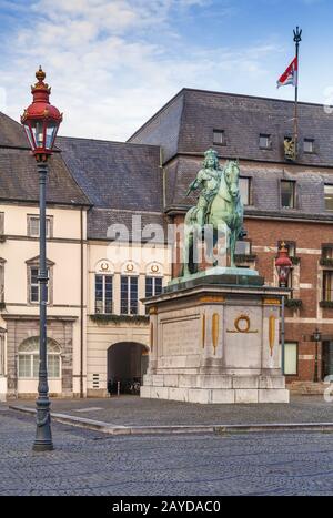 Statua di Jan Wellem, Dusseldorf, Germania Foto Stock