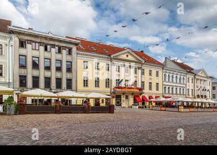 Piazza del municipio, Tartu, Estonia Foto Stock