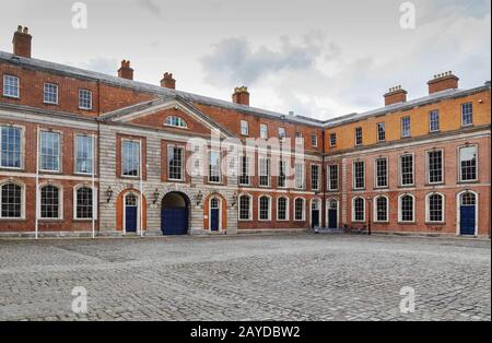 George's Hall nel castello di Dublino, Irlanda Foto Stock
