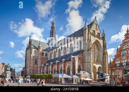 Grote Markt a Haarlem, Paesi Bassi Foto Stock