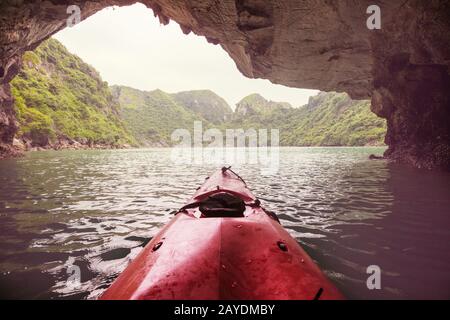 Canoa in Vietnam Foto Stock