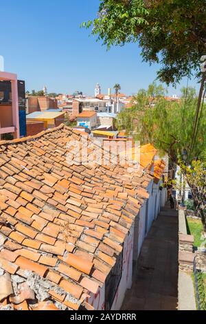 Sucre Bolivia vista dai tetti Foto Stock