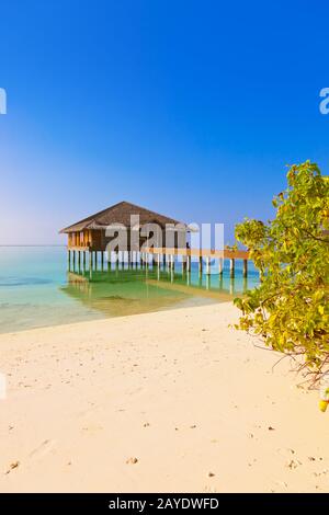 Spa Salone su isole Maldive Foto Stock