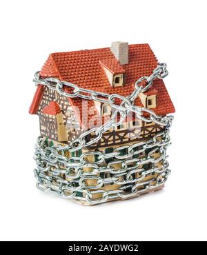 Casa e della catena Foto Stock