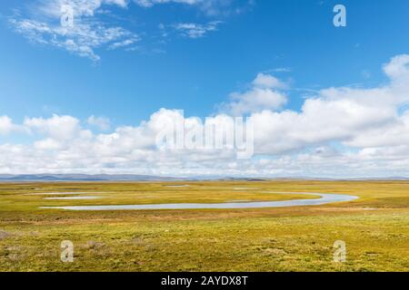 fonti di acqua e pianoro zone umide paesaggio Foto Stock