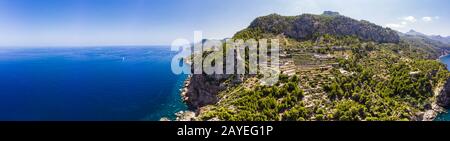 Torre del Verger, montagne Tramuntana, regione Andratx, Maiorca, Isole Baleari. Spagna Foto Stock