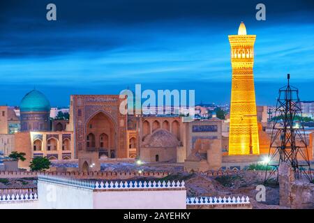 Vista sul centro storico di Bukhara, Uzbekistan Foto Stock