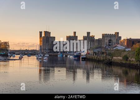 Caernarfon Castle 08-11-2019 Foto Stock