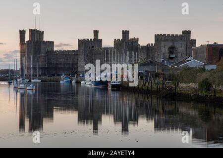 Caernarfon Castle 08-11-2019 Foto Stock