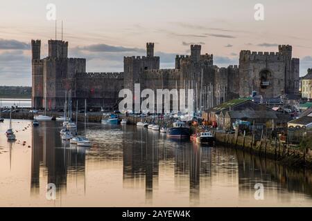 Caernarfon Castle 08-11-2019 Foto Stock