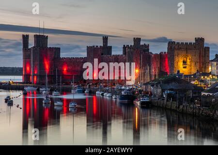 Caernarfon Castle 08-11-2019 Foto Stock