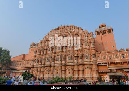 Hawa Mahal è un palazzo a Jaipur, India Foto Stock