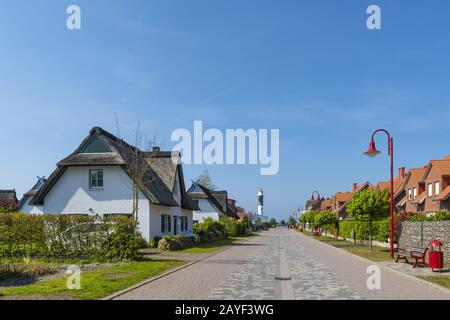 Strada per il faro sull'isola di Poel Foto Stock