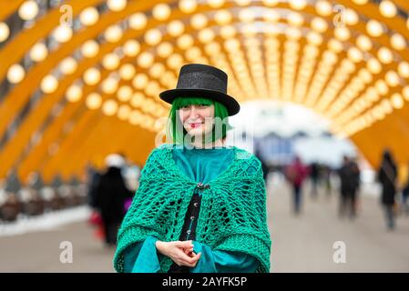 Mosca - MAR 16: Festa di San Patrizio al Sokol'niki Park di Mosca il 16 marzo. 2019 in Russia Foto Stock
