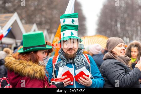 Mosca - MAR 16: Festa di San Patrizio al Sokol'niki Park di Mosca il 16 marzo. 2019 in Russia Foto Stock