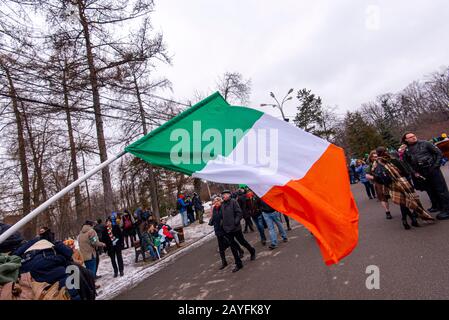 Mosca - MAR 16: Festa di San Patrizio al Sokol'niki Park di Mosca il 16 marzo. 2019 in Russia Foto Stock