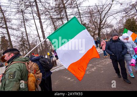Mosca - MAR 16: Festa di San Patrizio al Sokol'niki Park di Mosca il 16 marzo. 2019 in Russia Foto Stock