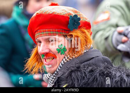 Mosca - MAR 16: Festa di San Patrizio al Sokol'niki Park di Mosca il 16 marzo. 2019 in Russia Foto Stock