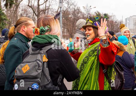 Mosca - MAR 16: Festa di San Patrizio al Sokol'niki Park di Mosca il 16 marzo. 2019 in Russia Foto Stock