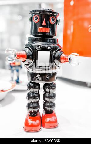 Robot retrò giocattolo vintage Foto Stock