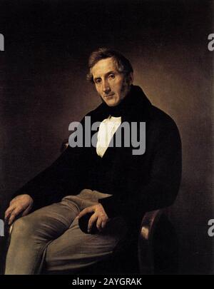 Francesco Hayez - Ritratto Di Alessandro Manzoni Foto Stock