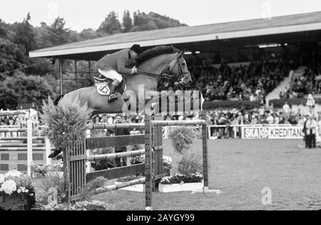 CSIO di San Gallo, 1993, David Broome (GBR) Lannegan equitazione Foto Stock