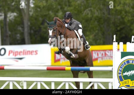 National Spruce Meadows 2005, Atco I-Tek, Lisa Carlsen, Canada, A Cavallo Di Vegas Foto Stock