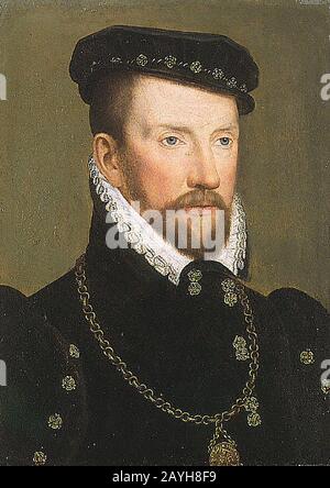 François Clouet - Ammiraglio Gaspard II de Coligny. Foto Stock