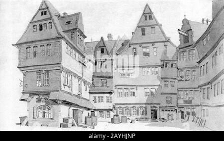 Frankfurt Am Main-Carl Theodor Reiffenstein-Ffmu1850-183-Plazetzchen Am Roseneck. Foto Stock