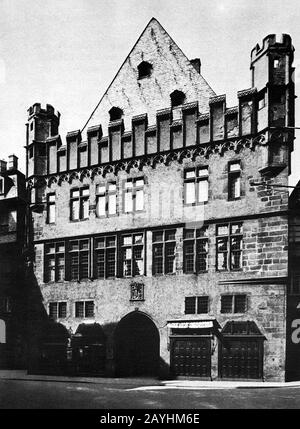 Frankfurt Am Main-Roemer-Steinernes Haus-1910. Foto Stock