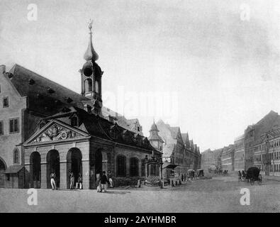 Frankfurt Am Main-Zeil-Fay 066-Die Alte Konstablerwache-Um 1800. Foto Stock