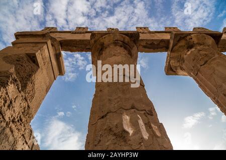 Selinunte, una delle più importanti colonie greche della Sicilia. La più grande area archeologica d'Europa Foto Stock