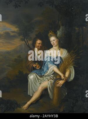 Frans van Mieris Il Giovane - Vertumnus e Pomona. Foto Stock