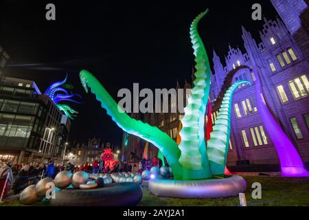 Spectra 2020, Light Festival, Aberdeen, Scozia, Regno Unito Foto Stock