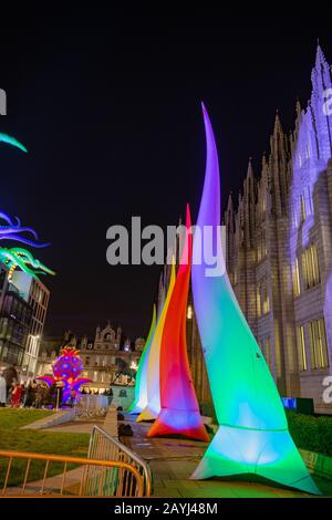 Spectra 2020 Light Festival, Aberdeen, Scozia, Regno Unito Foto Stock