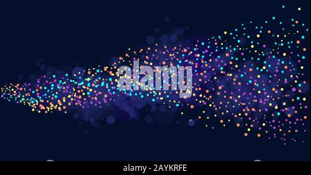 Carta festiva multicolore sfondo confetti. Festa o compleanno decorazione.illustrazione vettoriale. Illustrazione Vettoriale