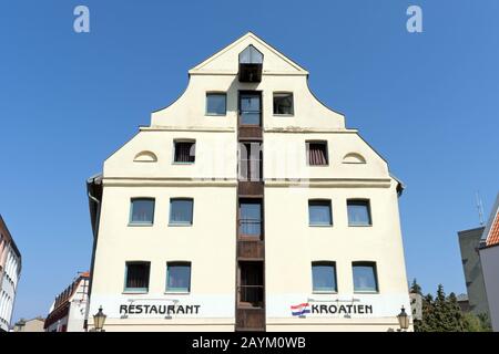 Edificio Storico A Wismar, Mecklenburg Western Pomerania, Germania, Europa Foto Stock