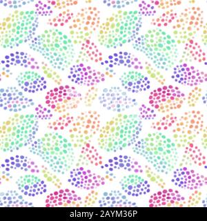 Scheda artistica Continua E Moderna per il design di banner. Macchie multicolori su sfondo bianco Foto Stock