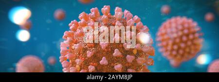 pandemia di coronavirus, virus influenzale che minaccia la salute (. Foto Stock