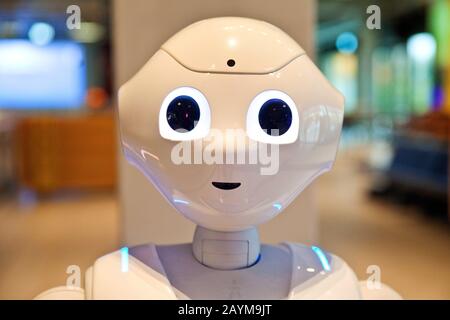 Testa di robot umanoide Pepper Foto Stock