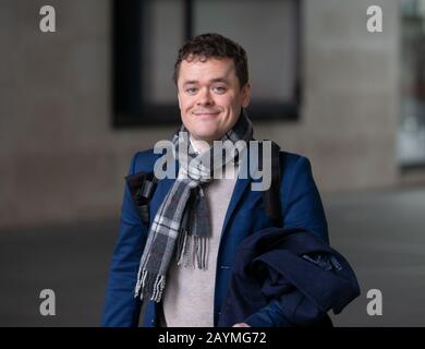 Londra, Regno Unito. 16th Feb, 2020. Pianista classico, Benjamin Grosvenor presso i BBC Studios nel centro di Londra. Credit: Tommy London/Alamy Live News Foto Stock