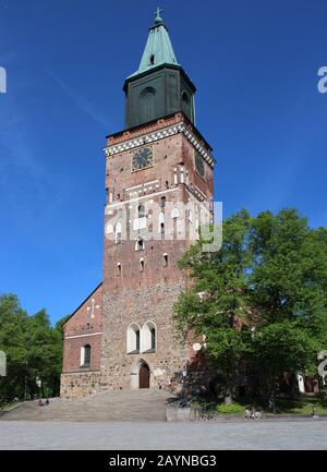 Cattedrale di Turku del XIV secolo a Turku, Finlandia. Foto Stock