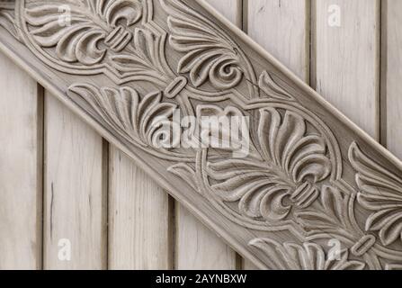 Immagine di sfondo in pannelli di legno naturale. Foto Stock