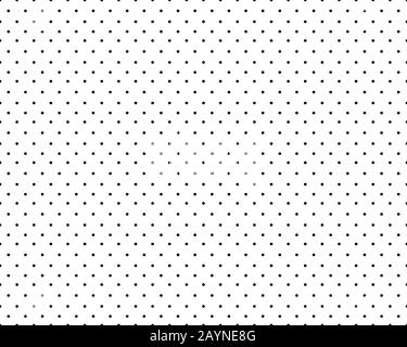 Sfondo senza cuciture con punti neri su sfondo bianco Foto Stock