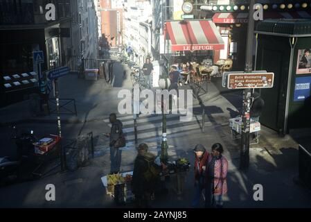 Scala di Montmartre a Parigi, pasakdek Foto Stock