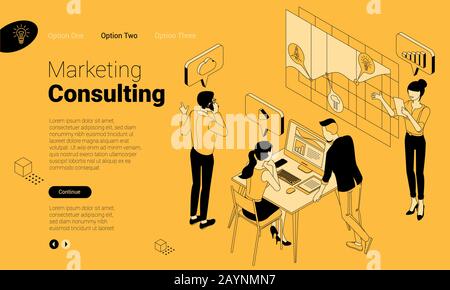 consulenza finanziaria e di marketing Illustrazione Vettoriale