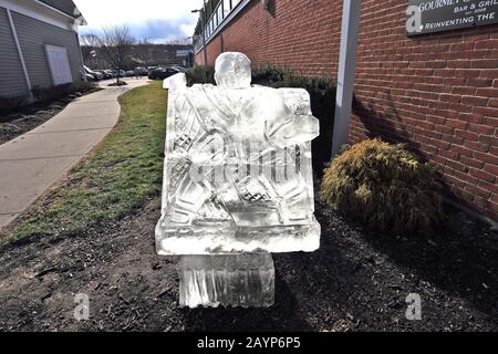 Ice Sculptue Port Jefferson Long Island New York Foto Stock